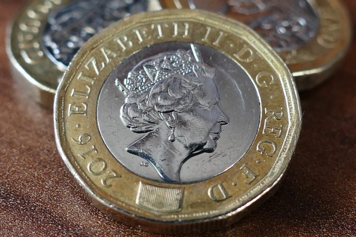 moneta GBP nomina; 1 funt